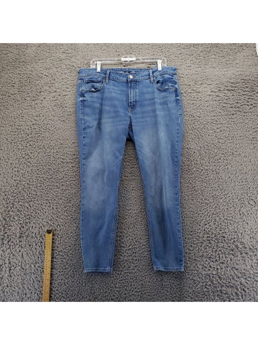 Old Navy Jeans Womens 16 Short Blue Rockstar Super Skinny Stretch
